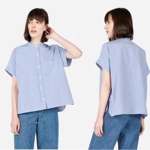 Everlane Cotton Poplin Collarless Shirt